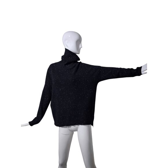 C by Bloomingdale's 100% 2-ply Cashmere Womens XL Speckled Turtleneck Sweater - Picture 9 of 13
